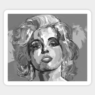 Marilyn Black and White Sticker